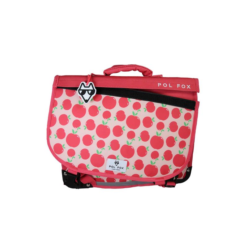 3663842009470-Cartable réversible 38 cm Pom Pom - 2 compartiments - Rouge - Pol Fox--4