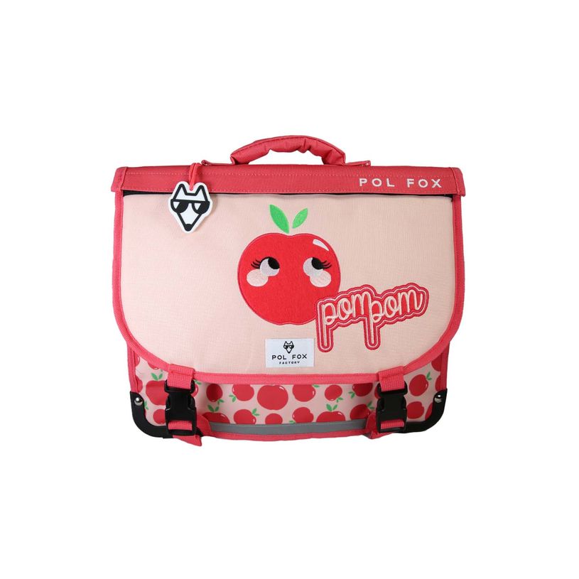 3663842009470-Cartable réversible 38 cm Pom Pom - 2 compartiments - Rouge - Pol Fox--5
