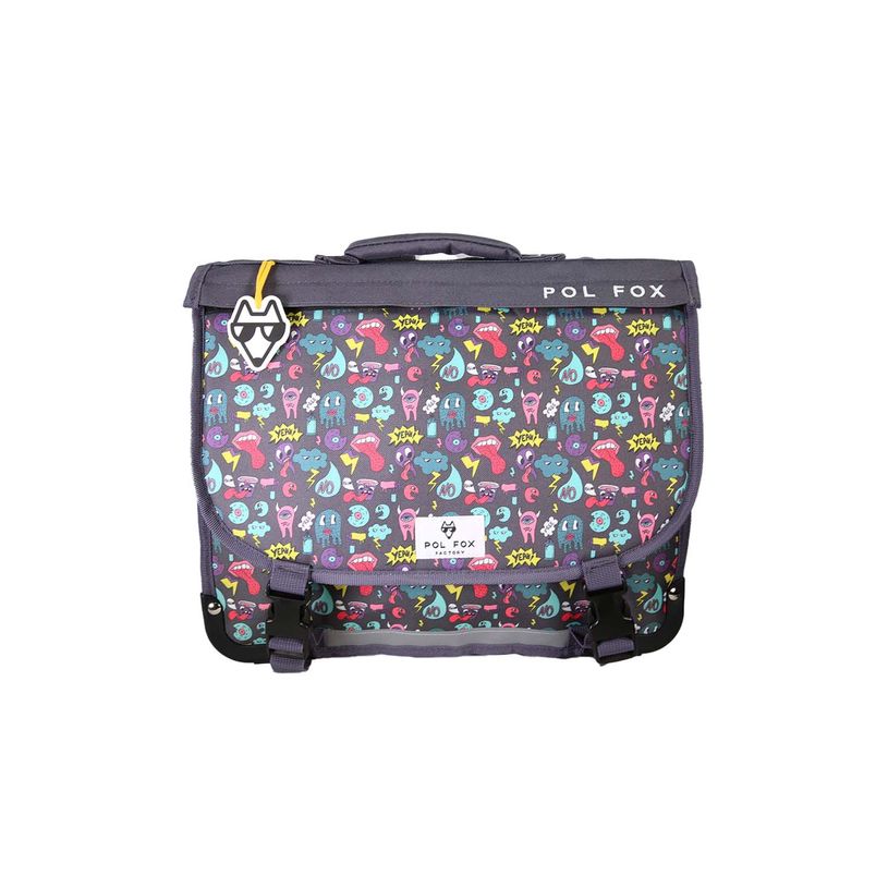 3663842010049-Cartable réversible 38 cm Rider - 2 compartiments - Vert - Pol Fox--5