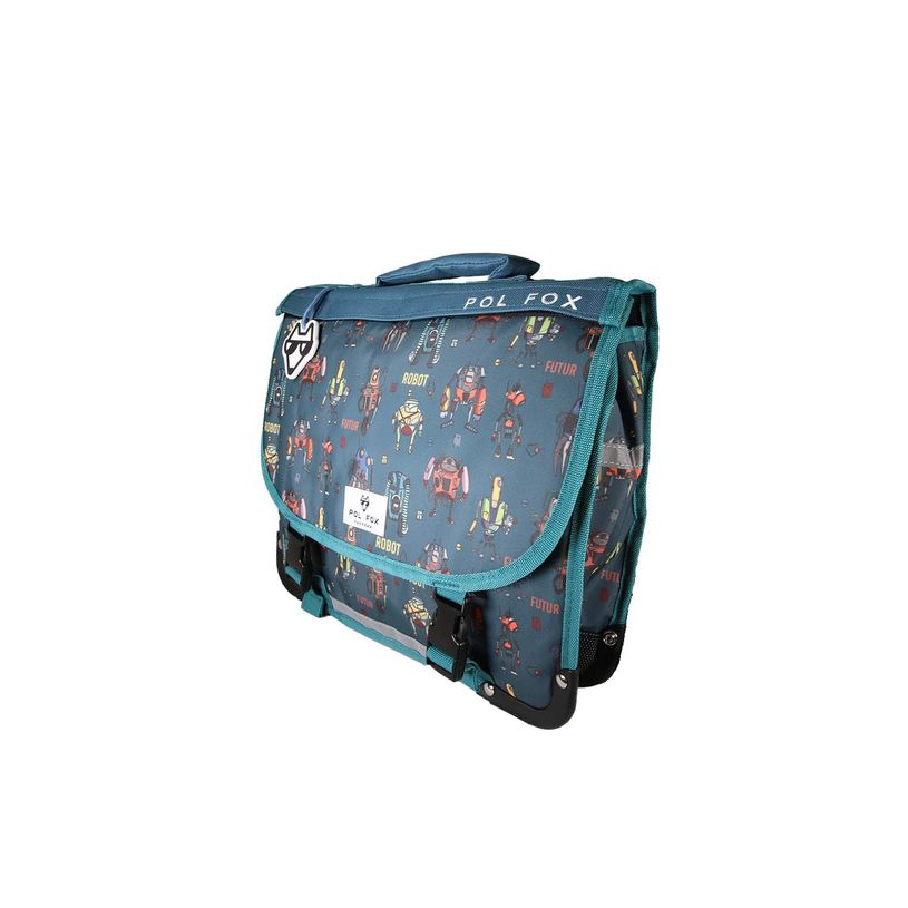3663842009791-Cartable réversible 38 cm Robot - 2 compartiments - Marine - Pol Fox--1
