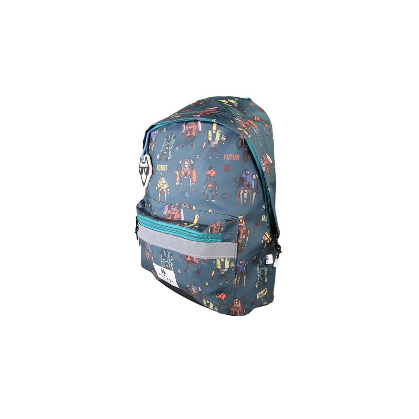 3663842009807-Sac à dos maternelle Robot - 1 compartiment - Marine - Pol Fox--1