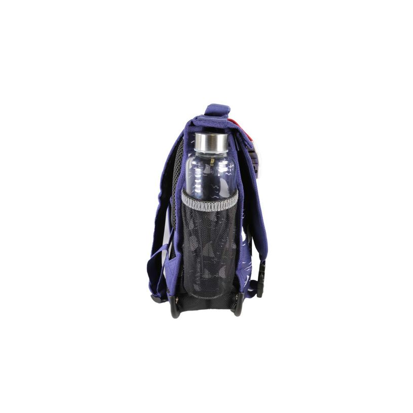 3663842009883-Cartable réversible 38 cm Shark - 2 compartiments - Marine - Pol Fox--2