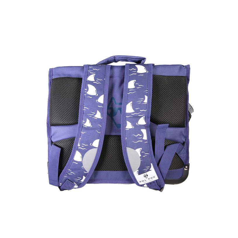 3663842009883-Cartable réversible 38 cm Shark - 2 compartiments - Marine - Pol Fox--3