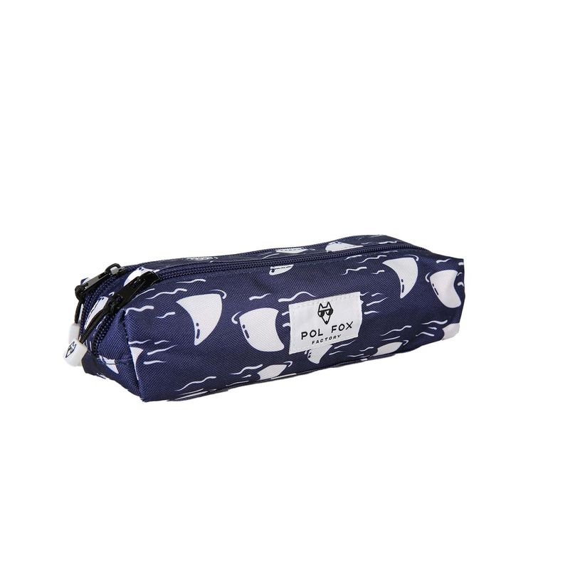 3663842009937-Trousse rectangulaire Shark - 2 compartiments - Marine - Pol Fox--1