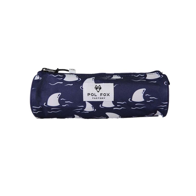3663842009920-Trousse ronde Shark - 1 compartiment - Marine - Pol Fox--0