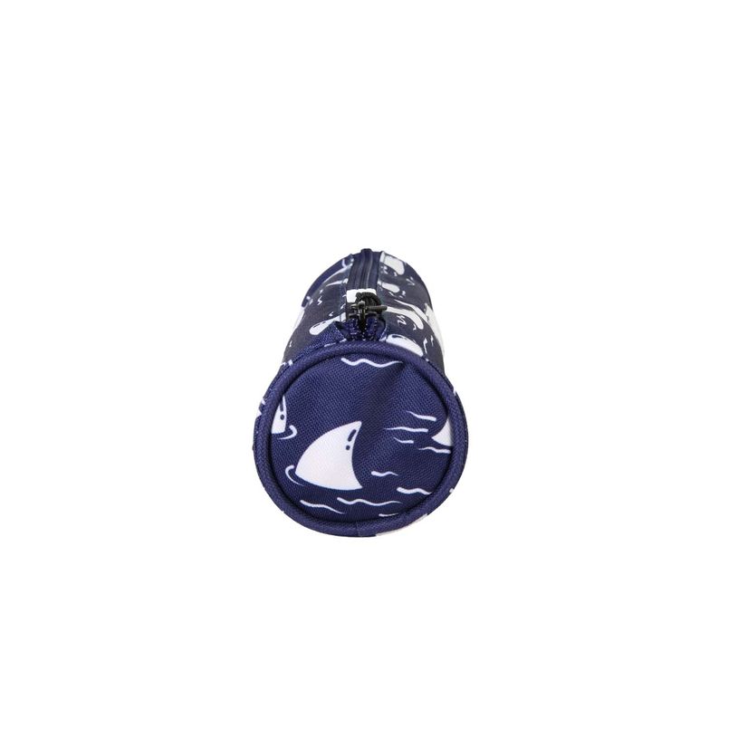 3663842009920-Trousse ronde Shark - 1 compartiment - Marine - Pol Fox--2