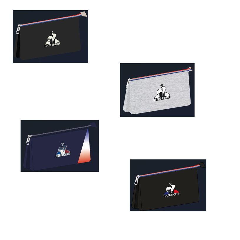 3020120263649-Fourre tout plat - 2 compartiments le coq sportif best of assortis- Hamelin--0