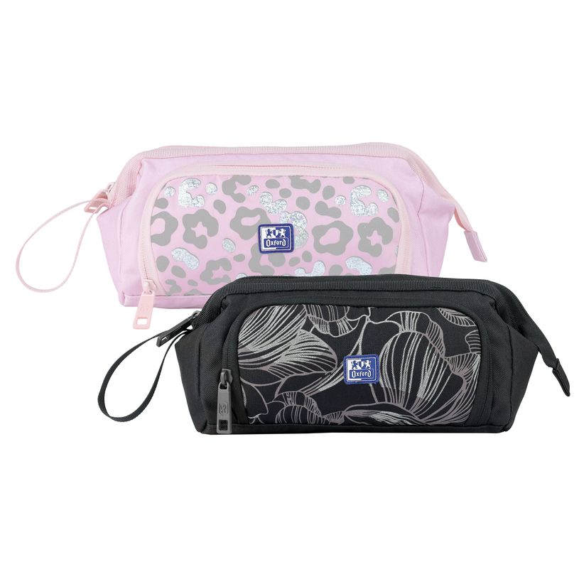 8427291075975-Oxford Dream Tech trousse plate grande ouverture 22x13x10  2 compartiments - 2 coloris--0