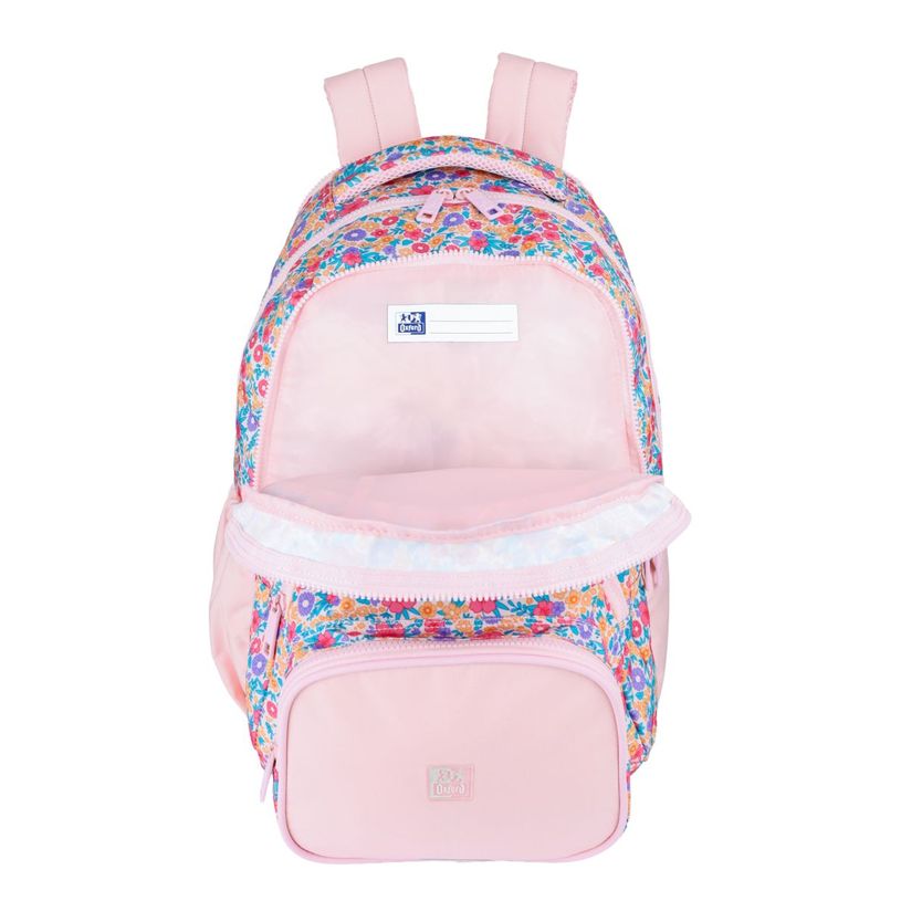 3020120279893-Sac a roulettes oxford flowers 3 compartiments - Hamelin--1