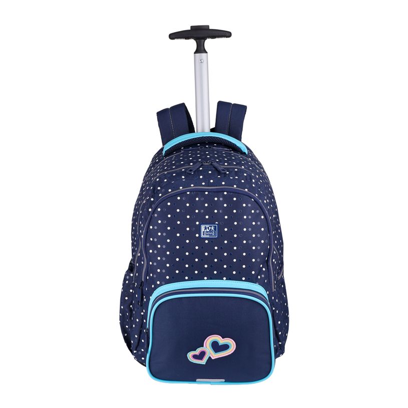 3020120280011-Sac a roulettes oxford dots 3 compartiments - Hamelin--0