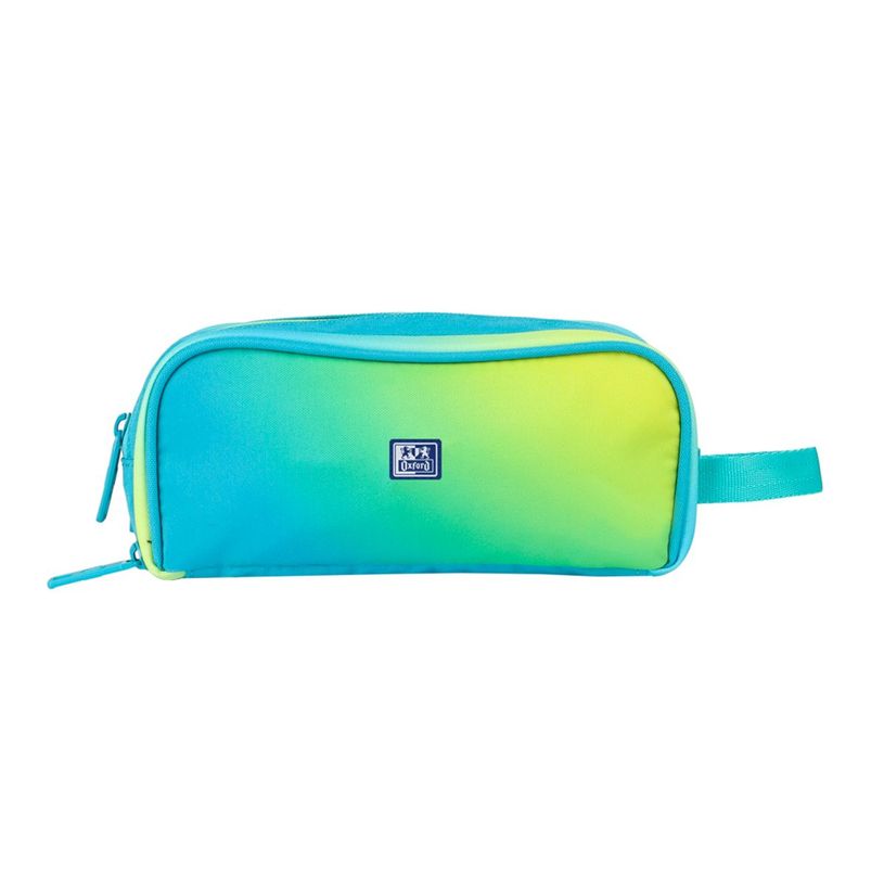 8427291076453-Trousse rectangulaire oxford gradient 3 zipper  electric lime- Hamelin--1
