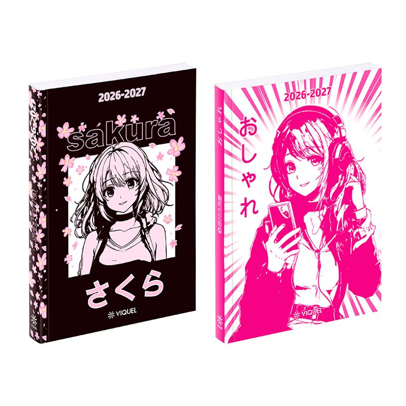 3135257465030-Agenda Manga Girl - 1 jour par page - 12 x 17 cm - Viquel--0