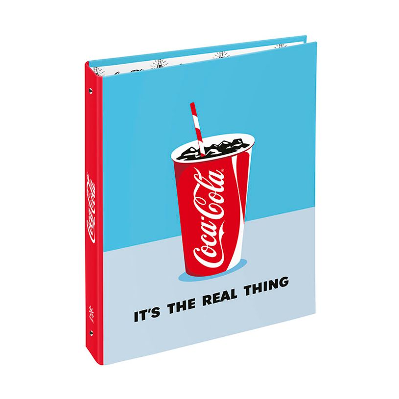 3135252005026-Classeur pelliculé 4 anneaux 3 cm COCA-COLA TASTY--1