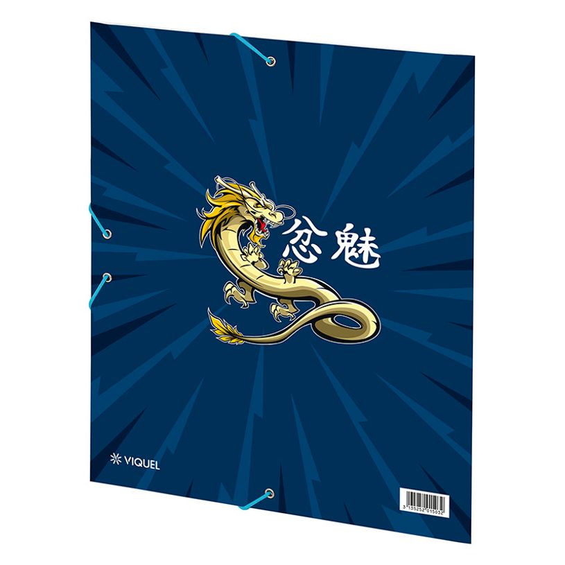 3135252015032-Chemise pelliculée à élastiques 3 rabats A4 MANGA--4