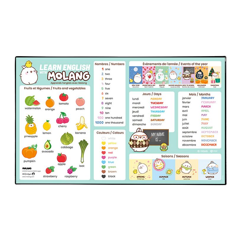 3135251384818-Sous-main éducatif Anglais en PVC MOLANG--0