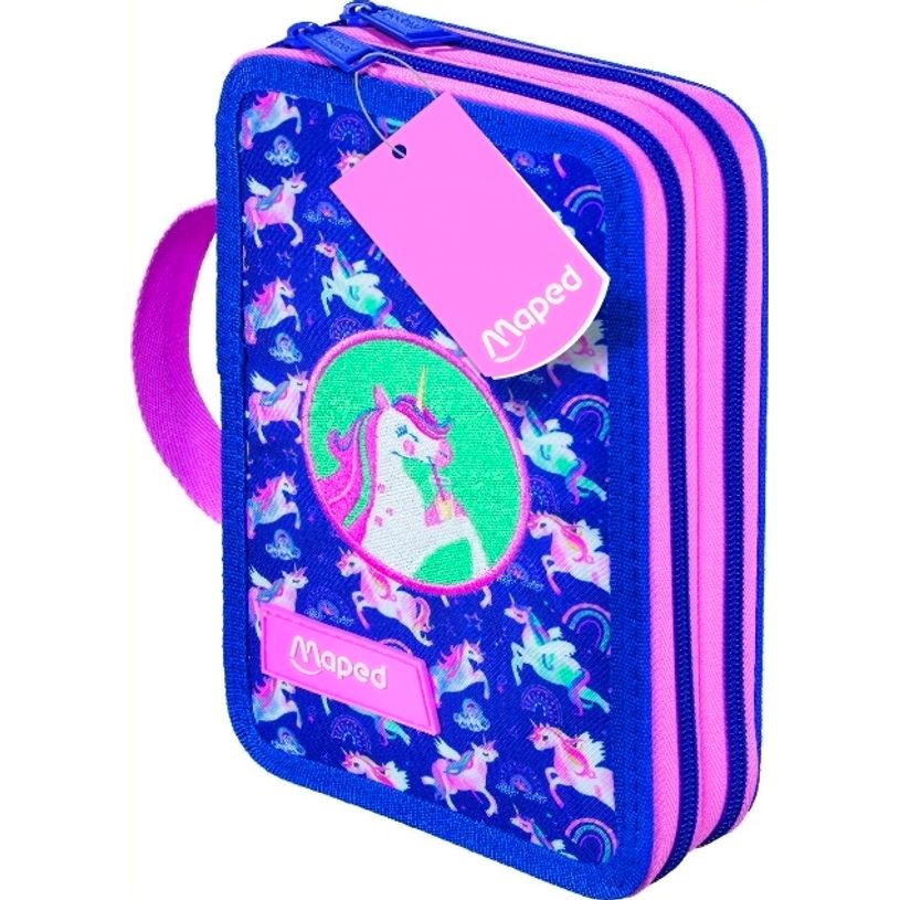 3154149674022-MAPED - Trousse garnie 2 étages - 38 articles - Décor Licorne--0