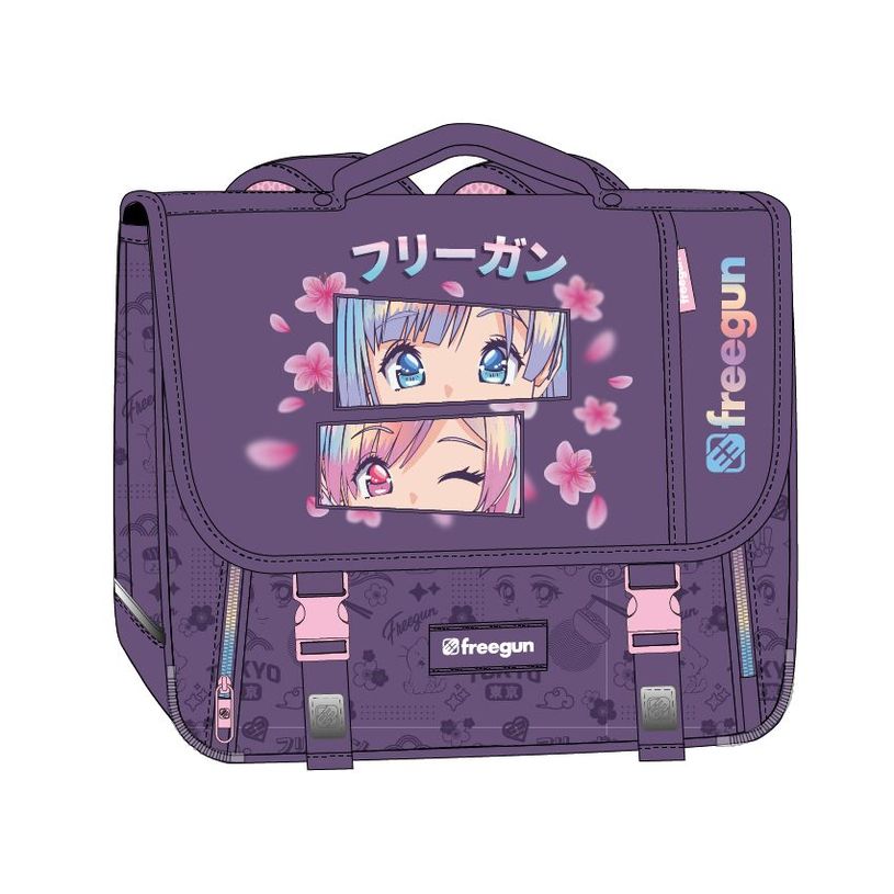 3614002118266-Freegun - Cartable 38cm - Manga Girl--0