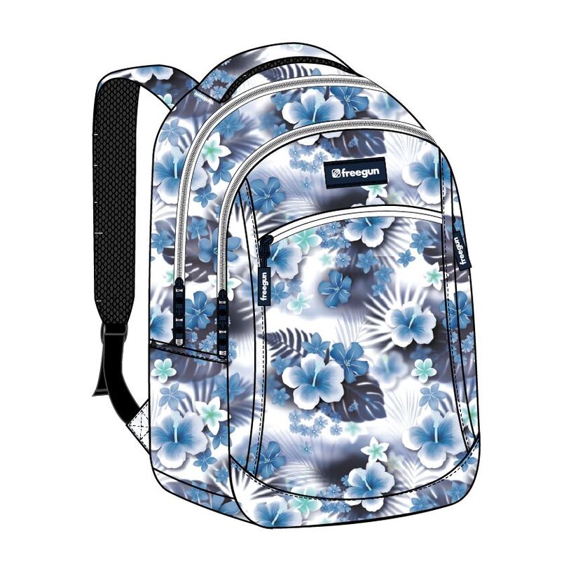 3614002118556-Freegun - Sac A Dos 2 Compartiments - Jungle Flower--0