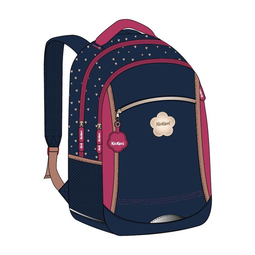 3614002119829-Kickers - Sac A Dos 2 Compartiments - Girl Heritage--0