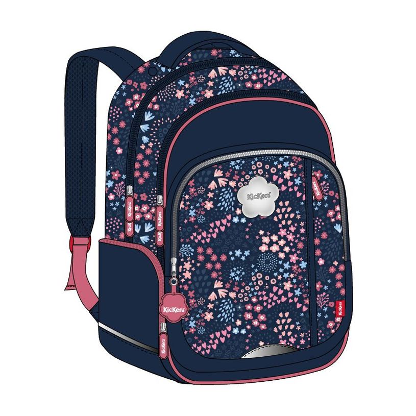 3614002120085-Kickers - Sac A Dos 2 Compartiments - Girl Classique--0