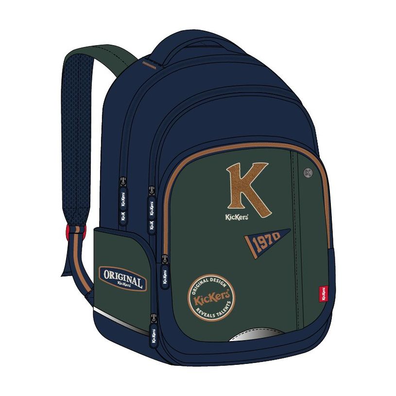 3614002120207-Kickers - Sac A Dos 2 Compartiments - Boy Classique--0