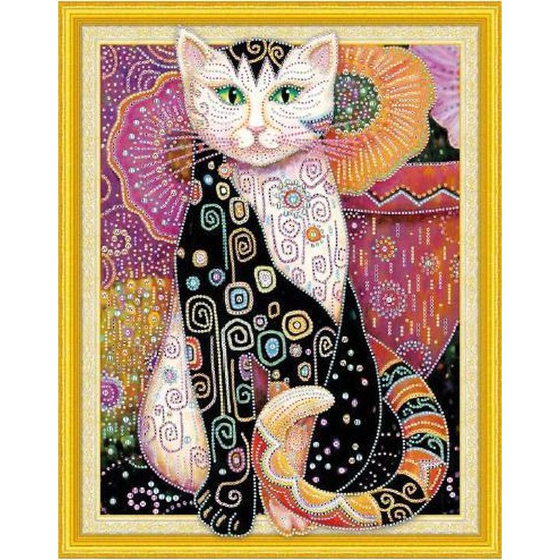 3532431170399-Graine Creative - Portrait chat peinture au diamant - kit--0