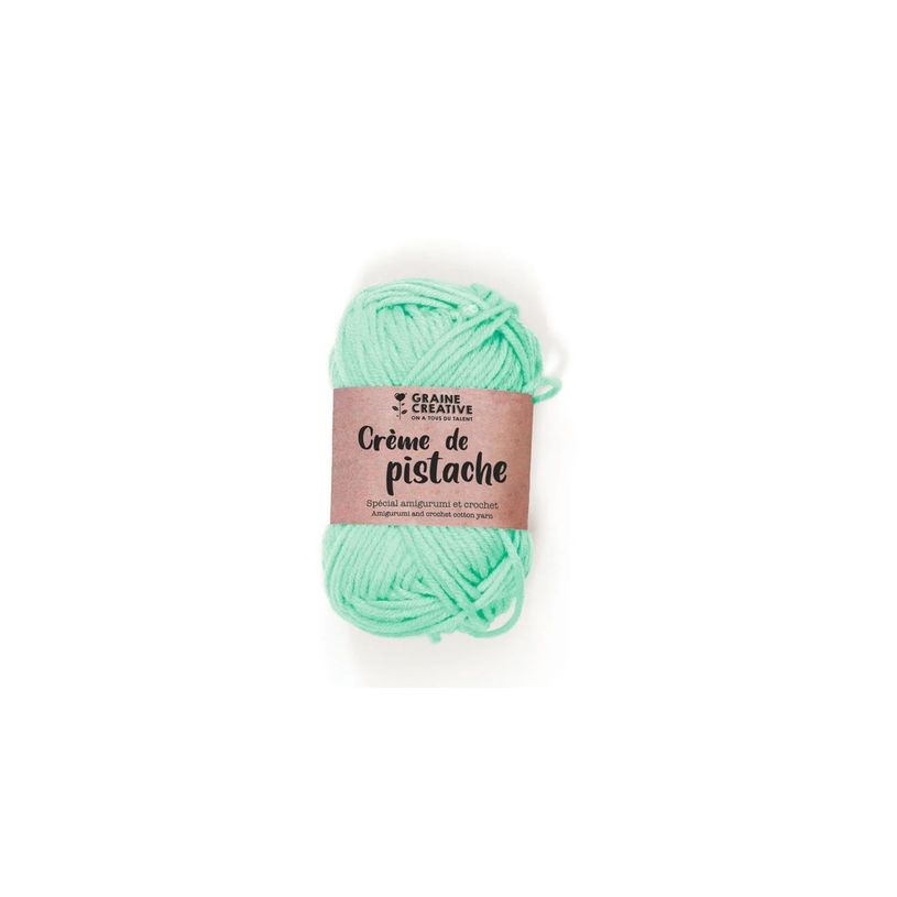 3532434203155-Graine Creative - Fil à tricoter en coton - 55 m - vert clair--0