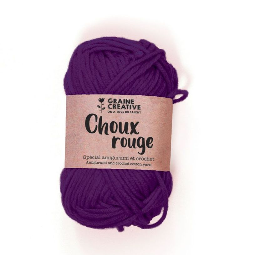 3532434203209-Graine Creative Amigurumi - Fil à tricoter en coton - 55 m - violet--0