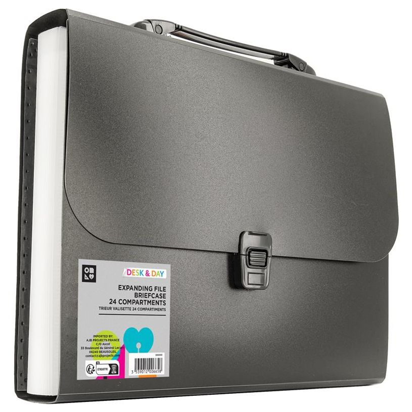 3539012006658-Trieur valisette extensible – 24 compartiments – noir--0