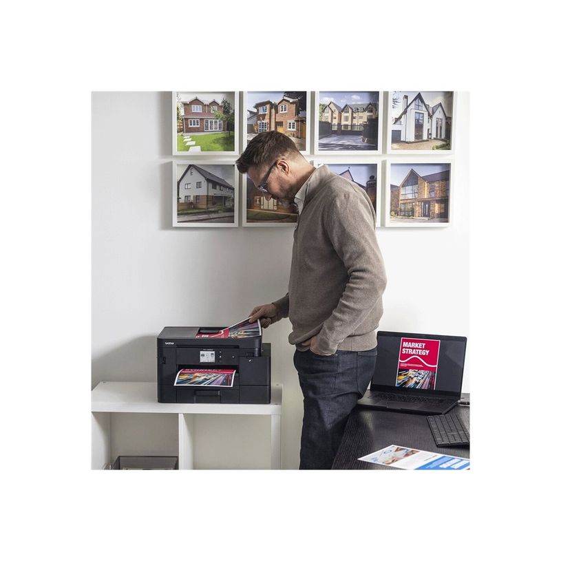 4977766841955-Brother MFC-J4550DW - imprimante multifonction jet d'encre couleur A4 - USB 2.0, LAN, Wi-Fi(n)--4