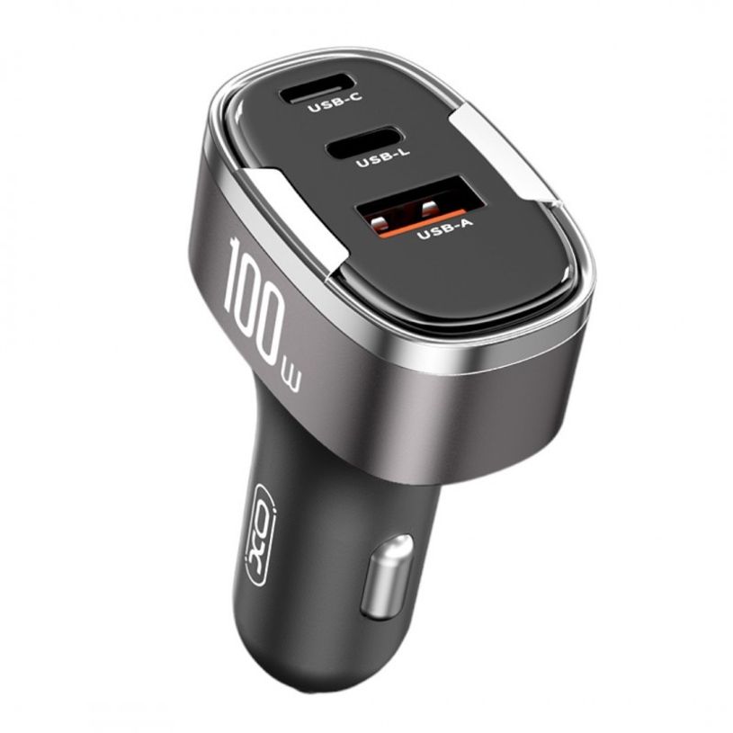 6920680858002-XO - Chargeur de voiture - 100 W - 3 ports--0