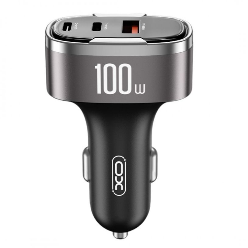 6920680858002-XO - Chargeur de voiture - 100 W - 3 ports--1