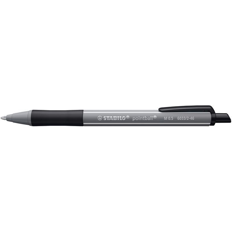 4006381624589-STABILO pointball colorful - Stylo à bille - noir - 0.5 mm - moyen - rétractable--7