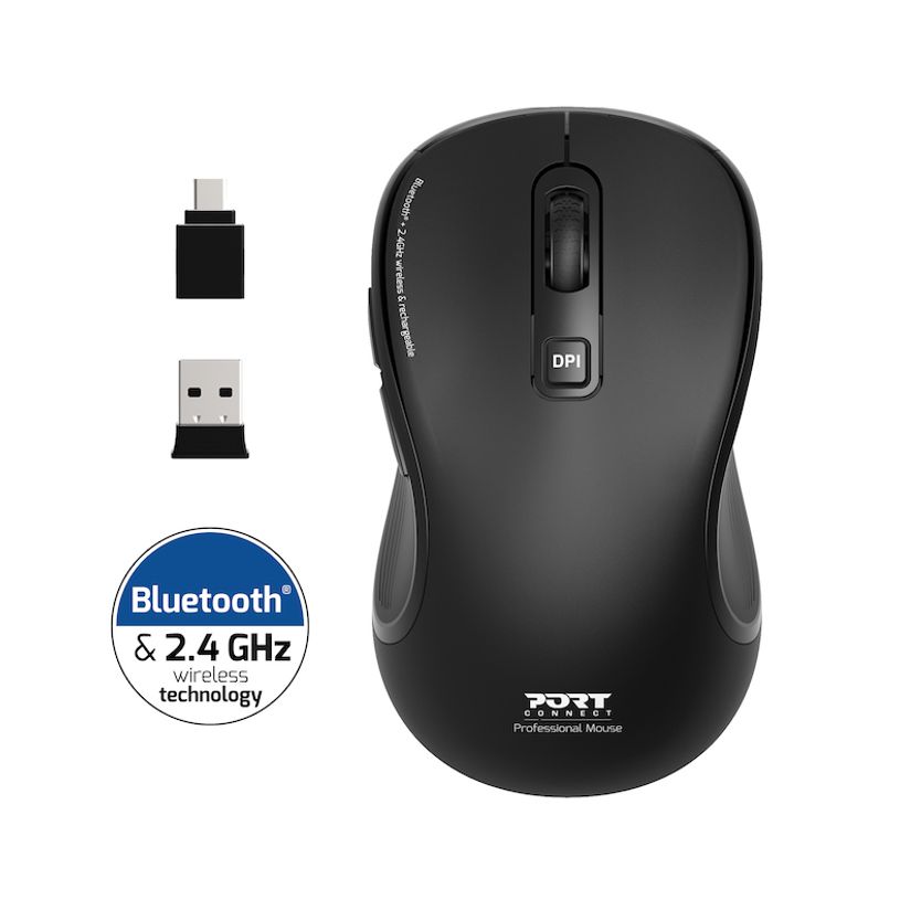 3567049100100-PORT Connect Professional ESSENTIAL - Souris sans fil - 5 boutons - noir--0