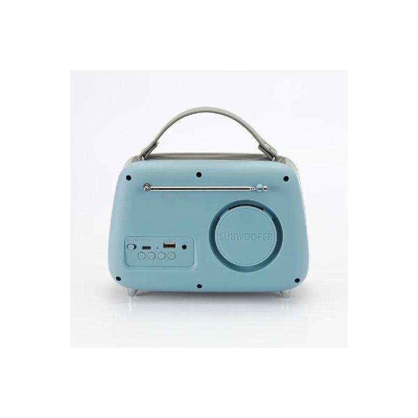 3772243694113-Halterrego - Radio vintage - Bluetooth, Radio FM, lecteur USB, Aux In Aux IN - Batterie rechargeable - --2