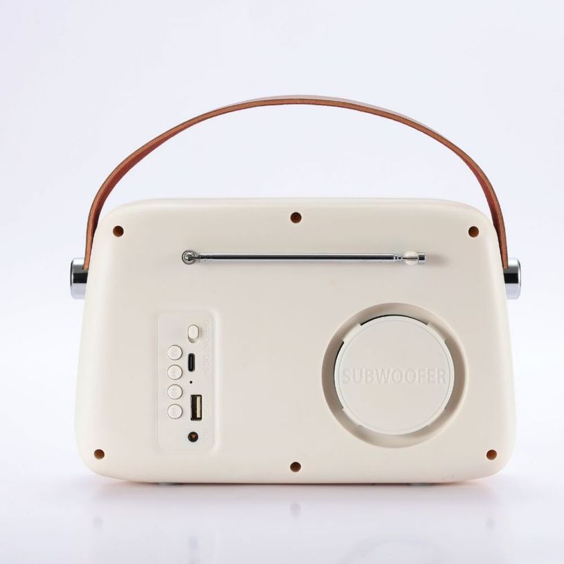 3772243694106-Halterrego - Radio vintage - Bluetooth, Radio FM, lecteur USB, Aux In Aux IN - Batterie rechargeable - --2