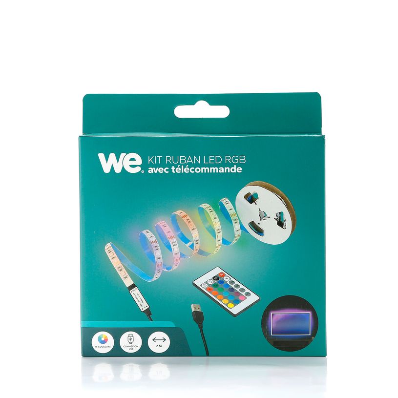 3304490428212-WE - Bande de lumière - LED - 16 couleurs - 2 m--0