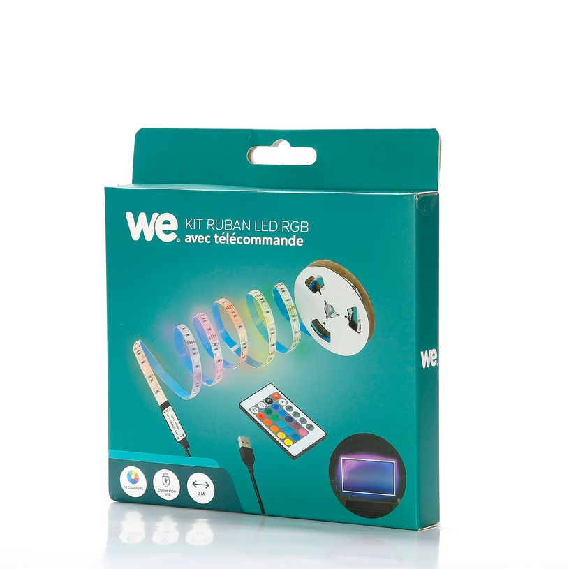 3304490428212-WE - Bande de lumière - LED - 16 couleurs - 2 m--1