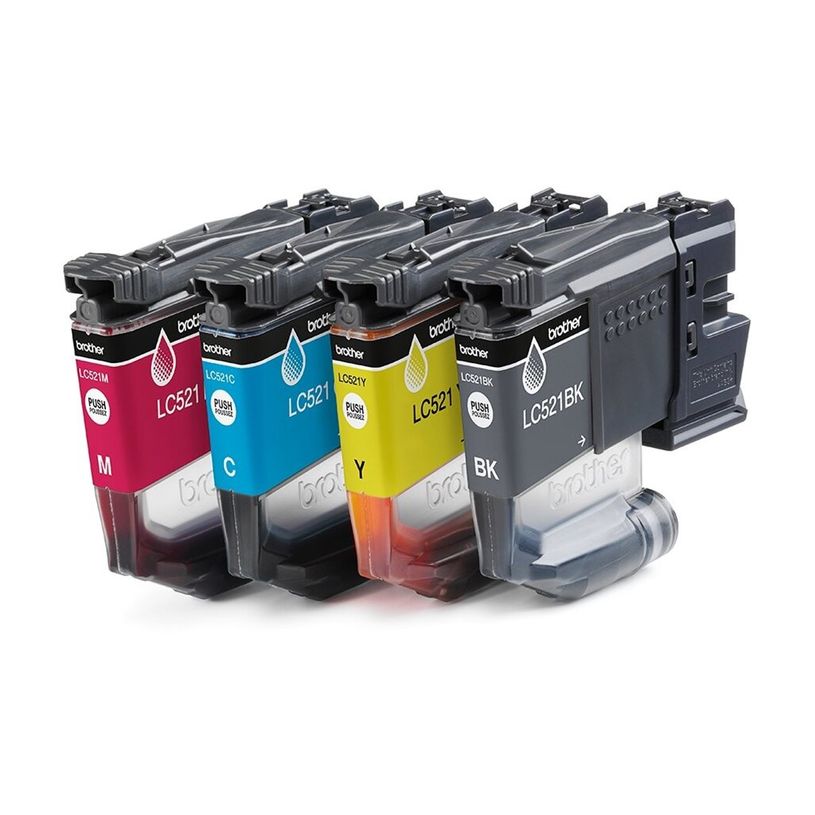 4977766842150-Brother LC521 - Pack de 4 - noir, cyan, magenta, jaune - cartouche d'encre originale-P_405259439_1-7