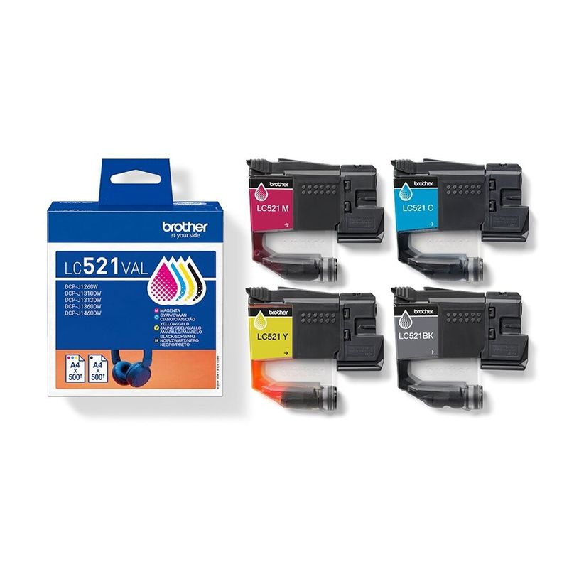4977766842150-Brother LC521 - Pack de 4 - noir, cyan, magenta, jaune - cartouche d'encre originale-P_405259439_6-6