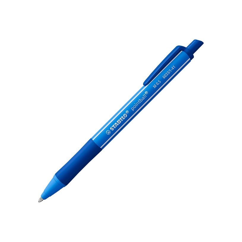 4006381624572-STABILO pointball colorful - Stylo à bille - bleu - 0.5 mm - moyen - rétractable-P_405259806_1-0