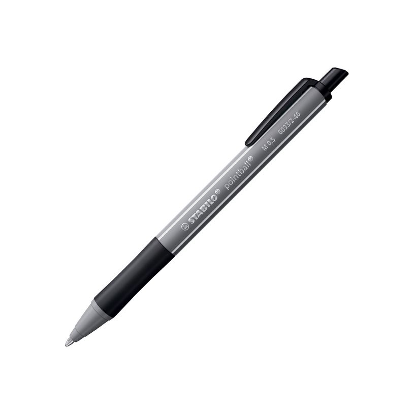 4006381624589-STABILO pointball colorful - Stylo à bille - noir - 0.5 mm - moyen - rétractable-P_405259807_1-0