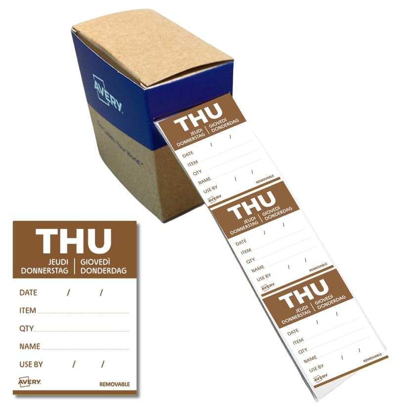 5014702152955-Avery - 1000 Etiquettes Jour Simples - JEUDI - 25x25mm - Amovibles--0
