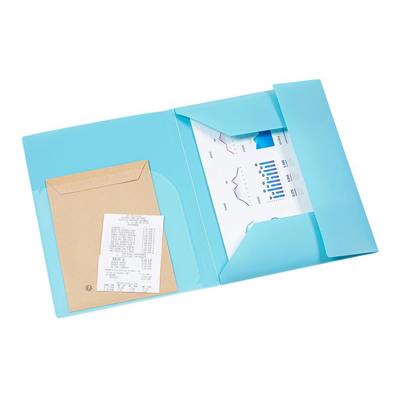 3135251331256-Chemise à élastique 3 rabats A4 - MINERAL - Viquel--1