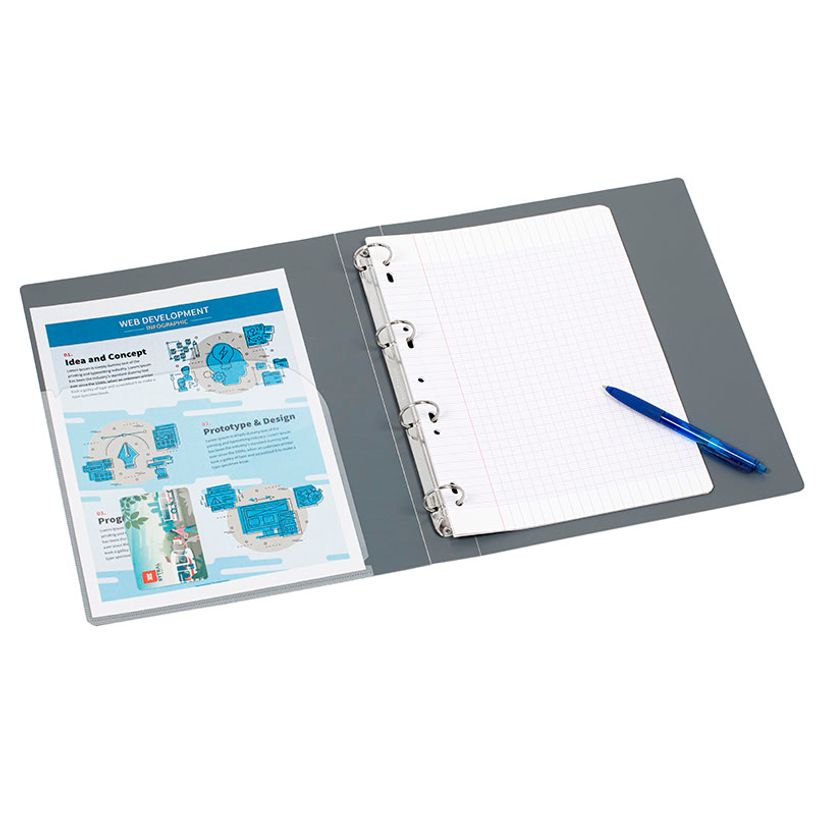 3135252231258-Classeur 4 anneaux A4 MAXI - MINERAL - Viquel--2