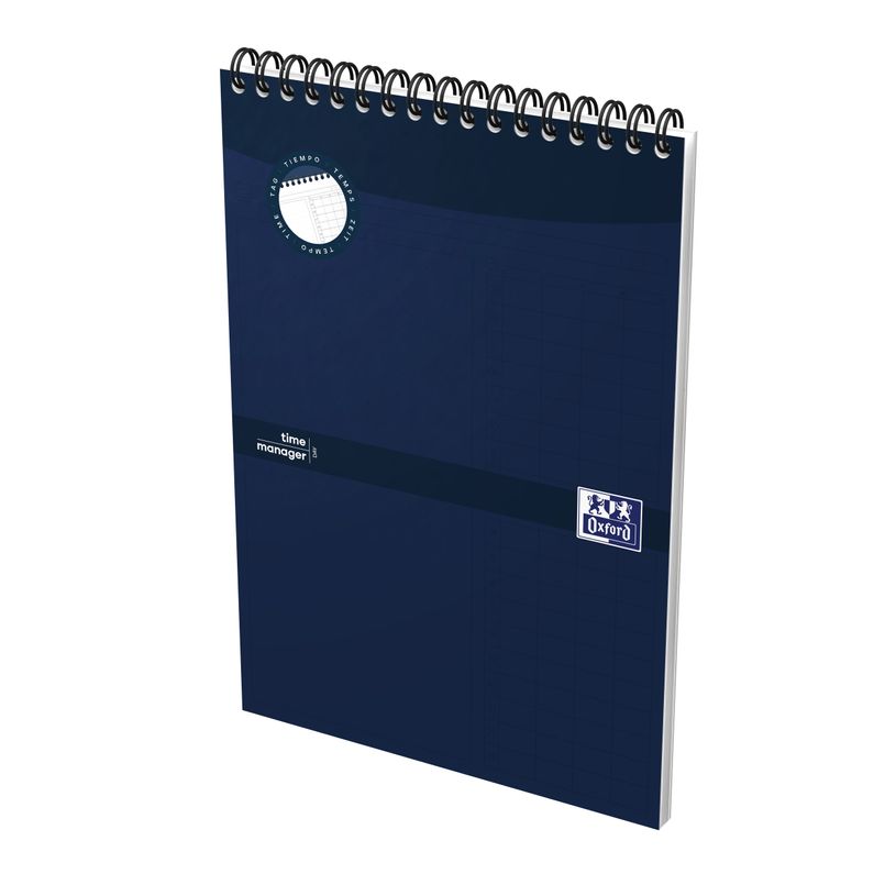 5904017454700-Oxford bloc task manager planner jour - Reliure intégrale - Format A5 - 140 pages - Bleu marine--0