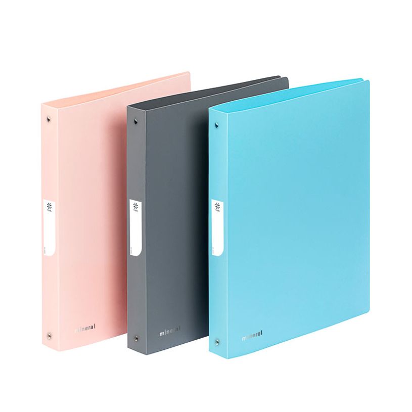 3135252181256-Classeur 4 anneaux A4 - MINERAL - Viquel--0
