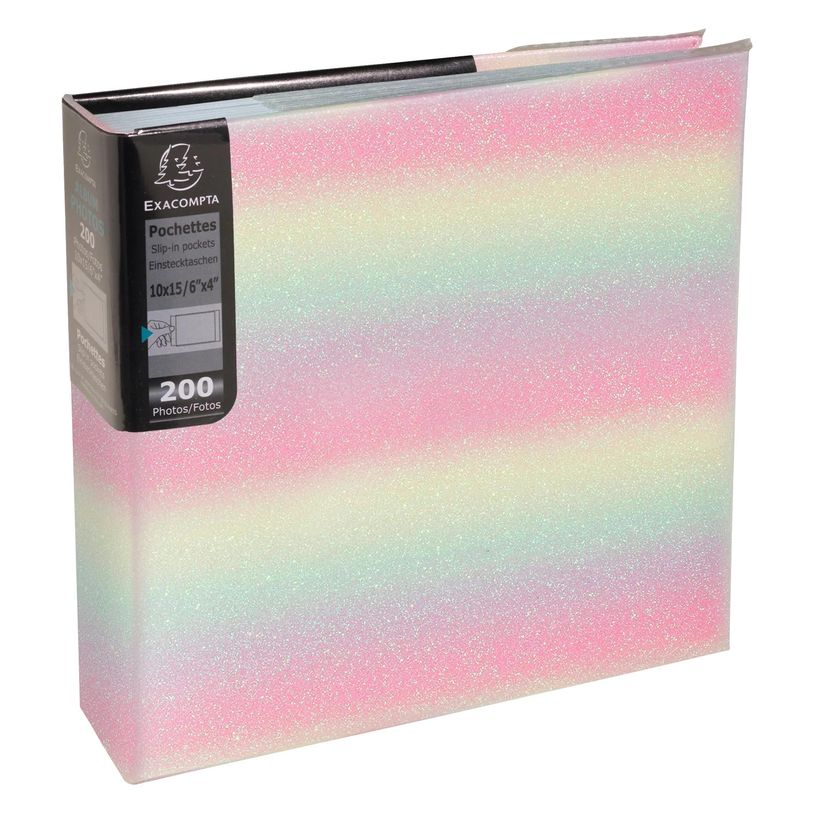 3130630624424-Exacompta - Album photos à pochettes 200 photos 10x15cm Candy--1