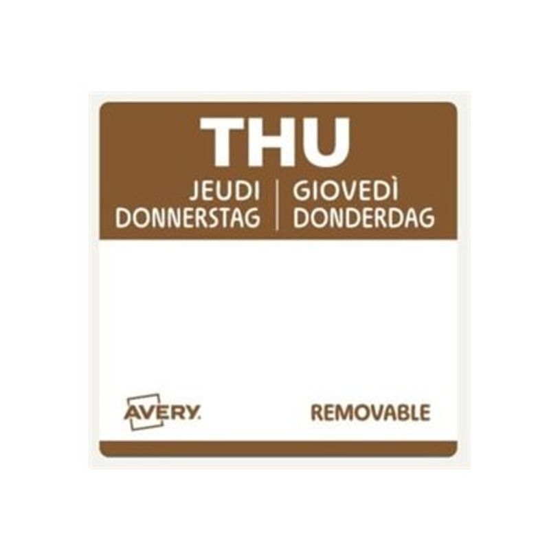 5014702152955-Avery - 1000 Etiquettes Jour Simples - JEUDI - 25x25mm - Amovibles-P_405260538_1-4