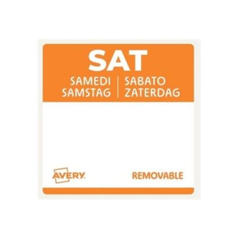 5014702152979-Avery - 1000 Etiquettes Jour Simples - SAMEDI - 25x25mm - Amovibles-P_405260540_1-4